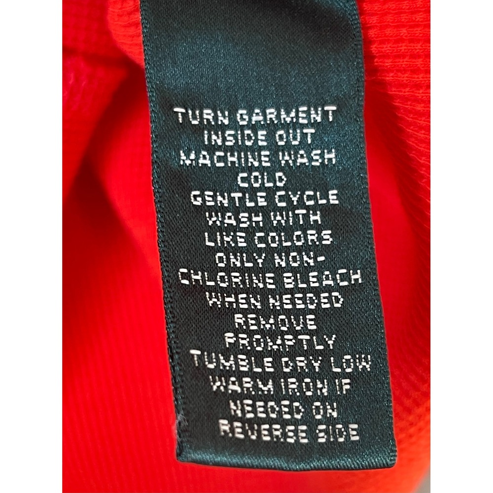 Lauren Ralph Lauren Womens Red Quarter Zip Pullover Medium Ribbed Active Top - Picture 6 of 12